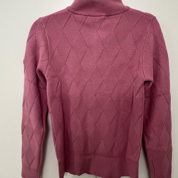 Varley Mauve Knit Zip-Up Sweater - Picture 4 of 6